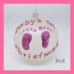 Baby's 1st Christmas λευκό ματ - ροζ