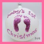 Baby's 1st Christmas λευκό pop - ροζ