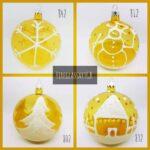 SNOW Σπιτάκι - Χιονάνθρωπος - Νιφάδα - 3 Έλατα κίτρινο