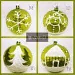 SNOW Σπιτάκι - Χιονάνθρωπος - Νιφάδα - 3 Έλατα λαδί