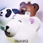 3D αρκουδάκι λευκό pop-καφέ ματ-λευκό ματ